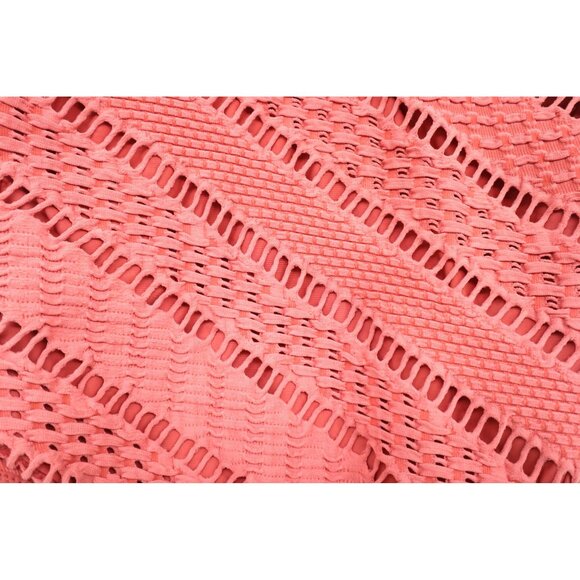 Seafolly Australia Womens Swimsuit One Piece Size 12 Red Textured Crochet Beachy - Picture 7 of 13